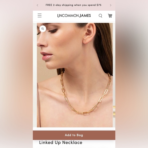 Uncommon James Gold Link Necklace - Picture 3 of 3